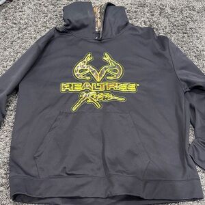 Realtree Charcoal Hoodie with Neon Logo